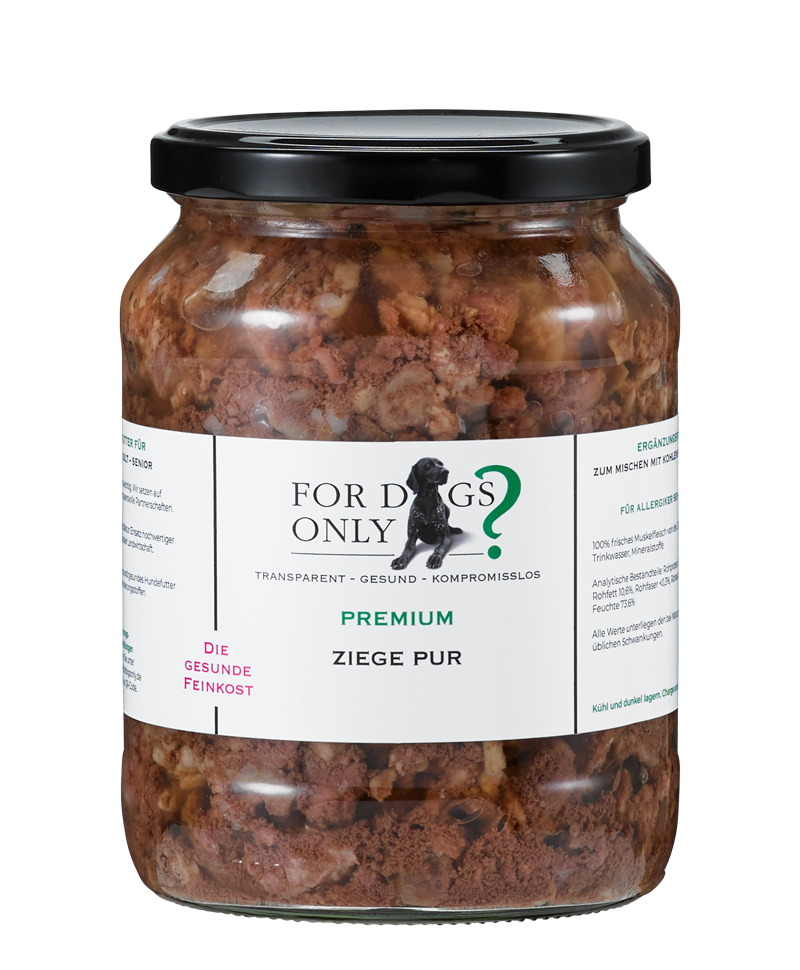 For Dogs Only Premium Hundefutter Ziege Pur - Ergänzungsfutter