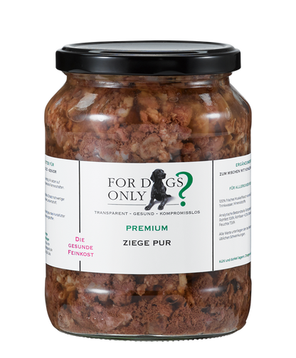For Dogs Only Premium Hundefutter Ziege Pur - Ergänzungsfutter