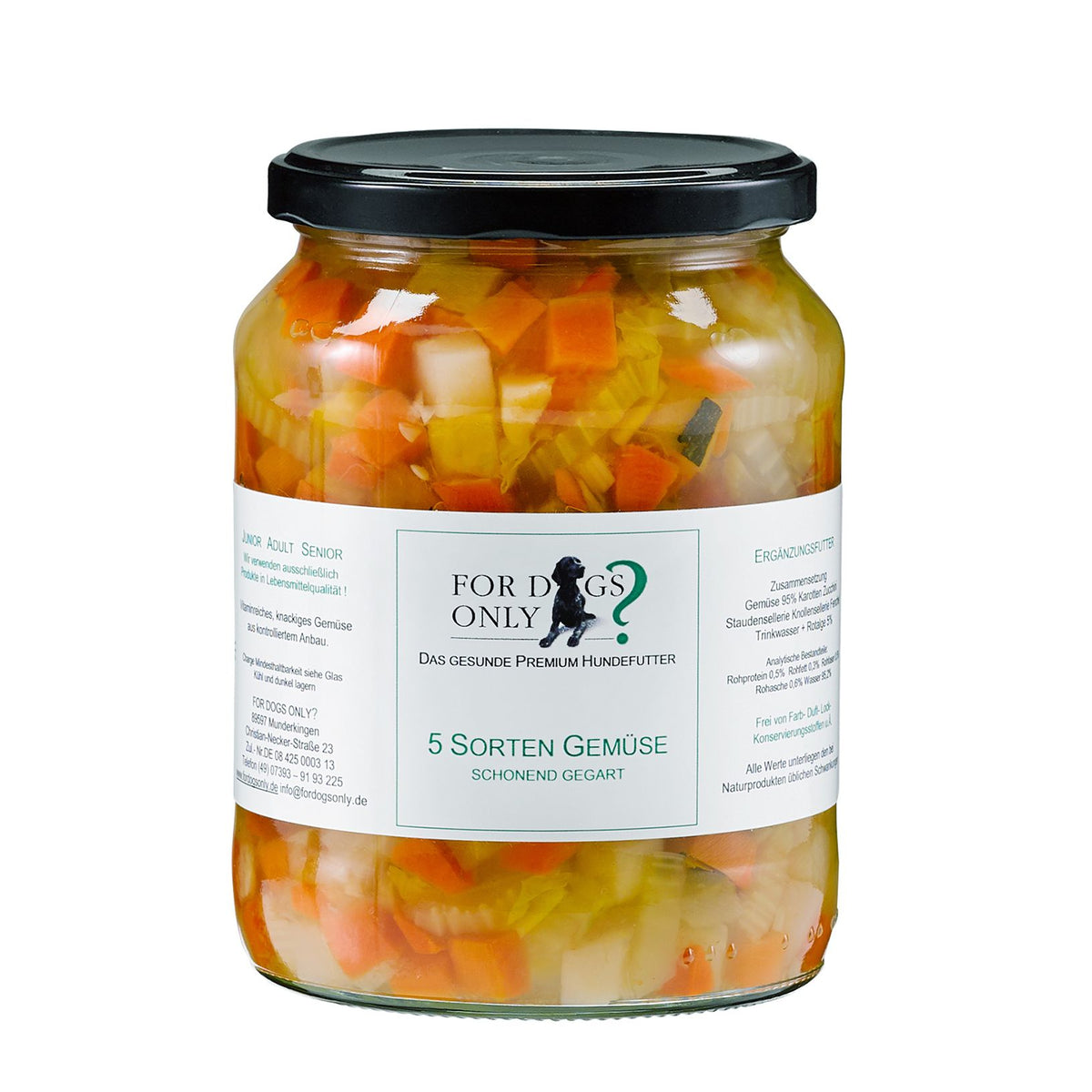 For Dogs Only Premium Hundefutter 5 Sorten Gemüse - Ergänzungsfutter