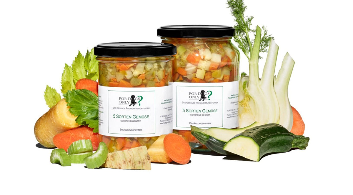 For Dogs Only Premium Hundefutter 5 Sorten Gemüse - Ergänzungsfutter