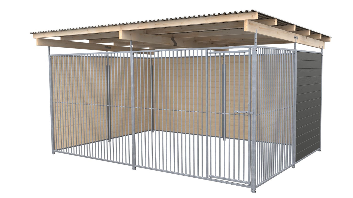 SAUERLAND Hundezwinger 3 x 3 m mit Dach