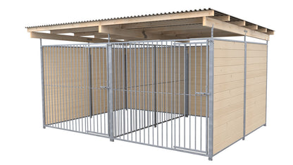 SAUERLAND Hundezwinger Doppelzwinger 3 x 4 m mit Dach