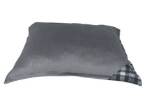 Hundebett / Hundekissen XXL grau/Karo, 120x100 cm, Wendekissen