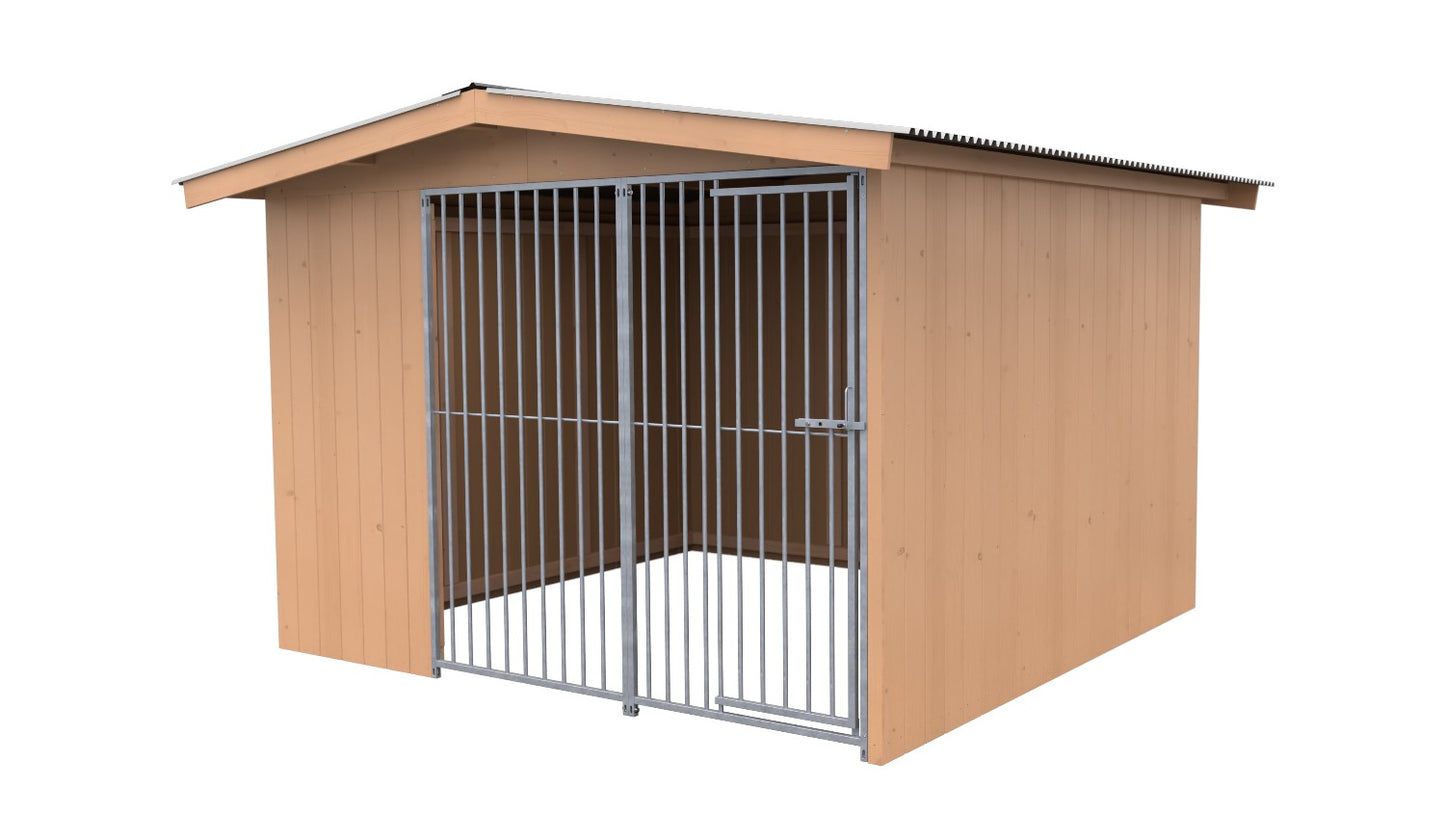 Villa Massivholz-Hundezwinger 3 x 3 m | SAUERLAND