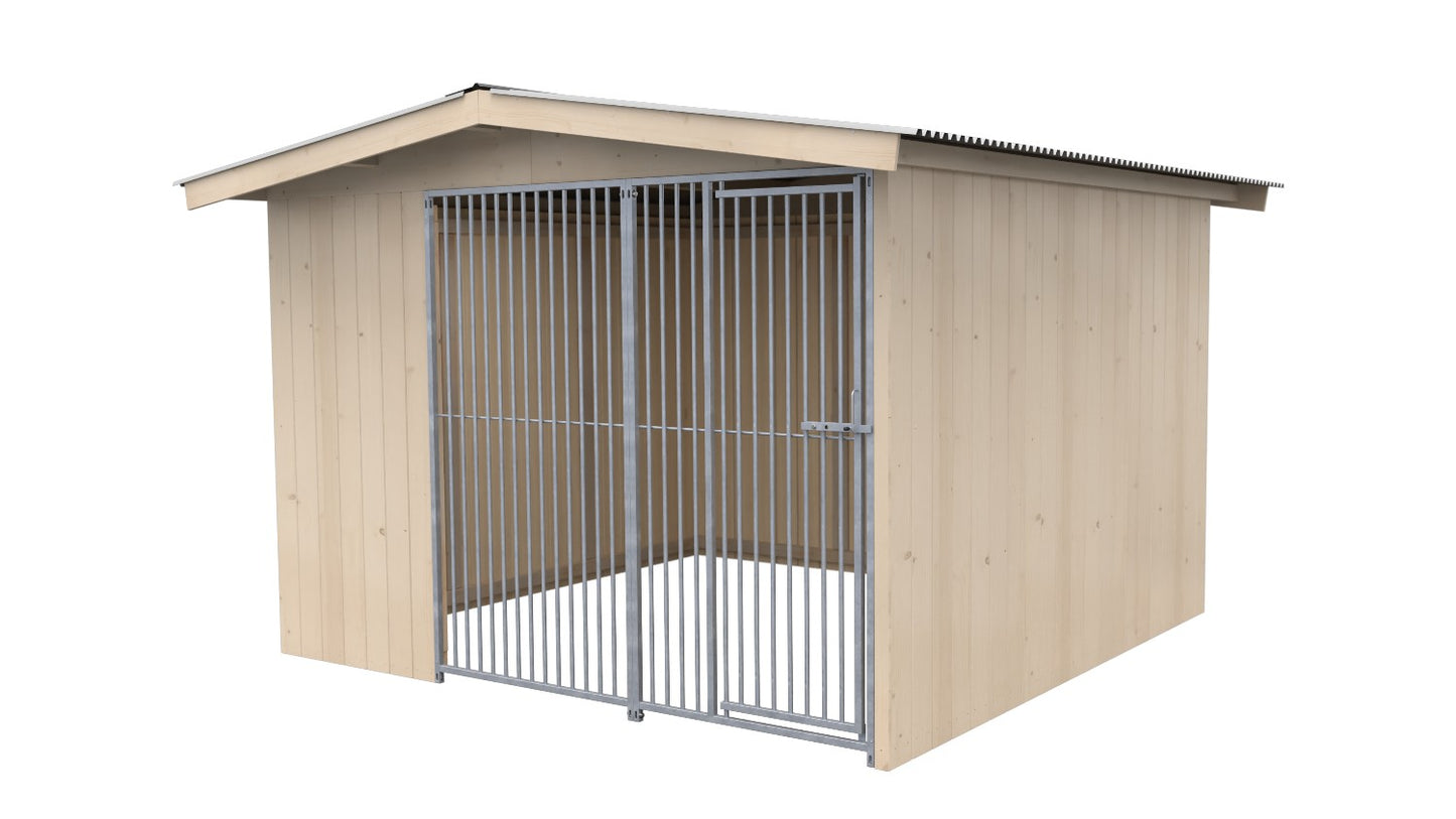 Villa Massivholz-Hundezwinger 3 x 3 m | SAUERLAND