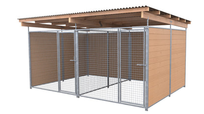 SAUERLAND Hundezwinger Doppelzwinger 3 x 4 m mit Dach