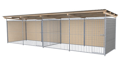 SAUERLAND Hundezwinger Doppelzwinger 2 x 8 m mit Dach