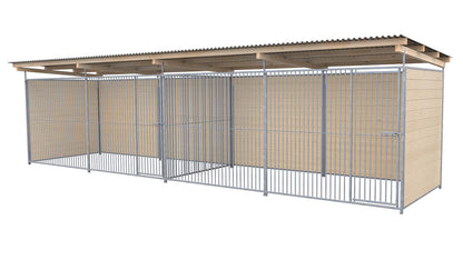 SAUERLAND Hundezwinger Doppelzwinger 2 x 8 m mit Dach