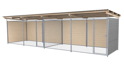 SAUERLAND Hundezwinger Doppelzwinger 2 x 8 m mit Dach