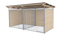 SAUERLAND Hundezwinger Doppelzwinger 2 x 4 m mit Dach