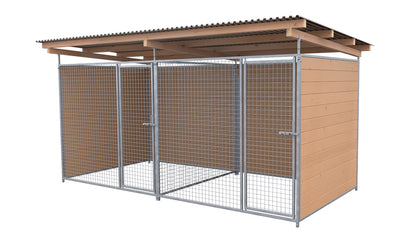 SAUERLAND Hundezwinger Doppelzwinger 2 x 4 m mit Dach