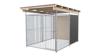 SAUERLAND Hundezwinger 3 x 2 m (Tiefbau) mit Dach