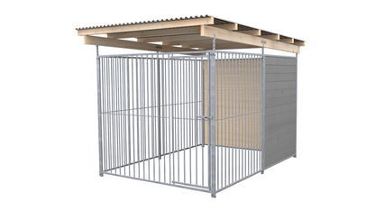 SAUERLAND Hundezwinger 3 x 2 m (Tiefbau) mit Dach