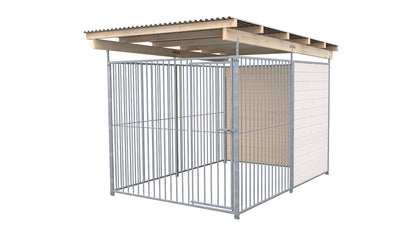 SAUERLAND Hundezwinger 3 x 2 m (Tiefbau) mit Dach