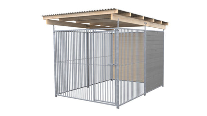 SAUERLAND Hundezwinger 3 x 2 m (Tiefbau) mit Dach