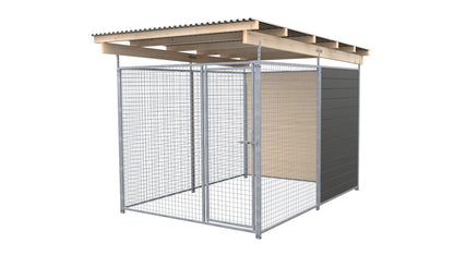 SAUERLAND Hundezwinger 3 x 2 m (Tiefbau) mit Dach
