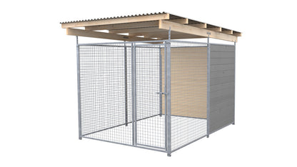 SAUERLAND Hundezwinger 3 x 2 m (Tiefbau) mit Dach