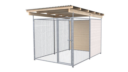 SAUERLAND Hundezwinger 3 x 2 m (Tiefbau) mit Dach