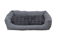 Hundebett modern grau, mit Wendekissen