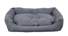 Hundebett modern grau, mit Wendekissen