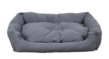 Hundebett modern grau, mit Wendekissen