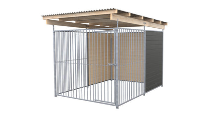 SAUERLAND Hundezwinger 3 x 2 m (Tiefbau) mit Dach