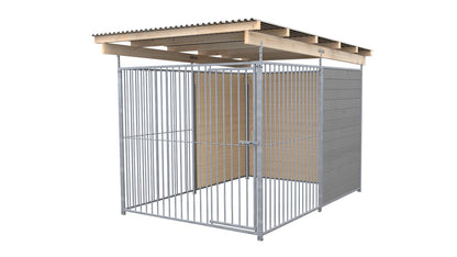 SAUERLAND Hundezwinger 3 x 2 m (Tiefbau) mit Dach