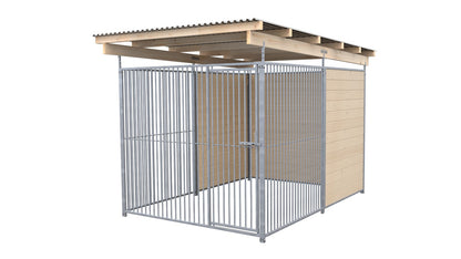 SAUERLAND Hundezwinger 3 x 2 m (Tiefbau) mit Dach