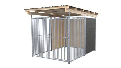 SAUERLAND Hundezwinger 3 x 2 m (Tiefbau) mit Dach