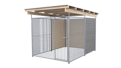 SAUERLAND Hundezwinger 3 x 2 m (Tiefbau) mit Dach