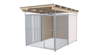 SAUERLAND Hundezwinger 3 x 2 m (Tiefbau) mit Dach