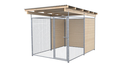 SAUERLAND Hundezwinger 3 x 2 m (Tiefbau) mit Dach