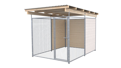 SAUERLAND Hundezwinger 3 x 2 m (Tiefbau) mit Dach