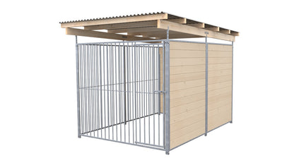 SAUERLAND Hundezwinger 3 x 2 m (Tiefbau) mit Dach