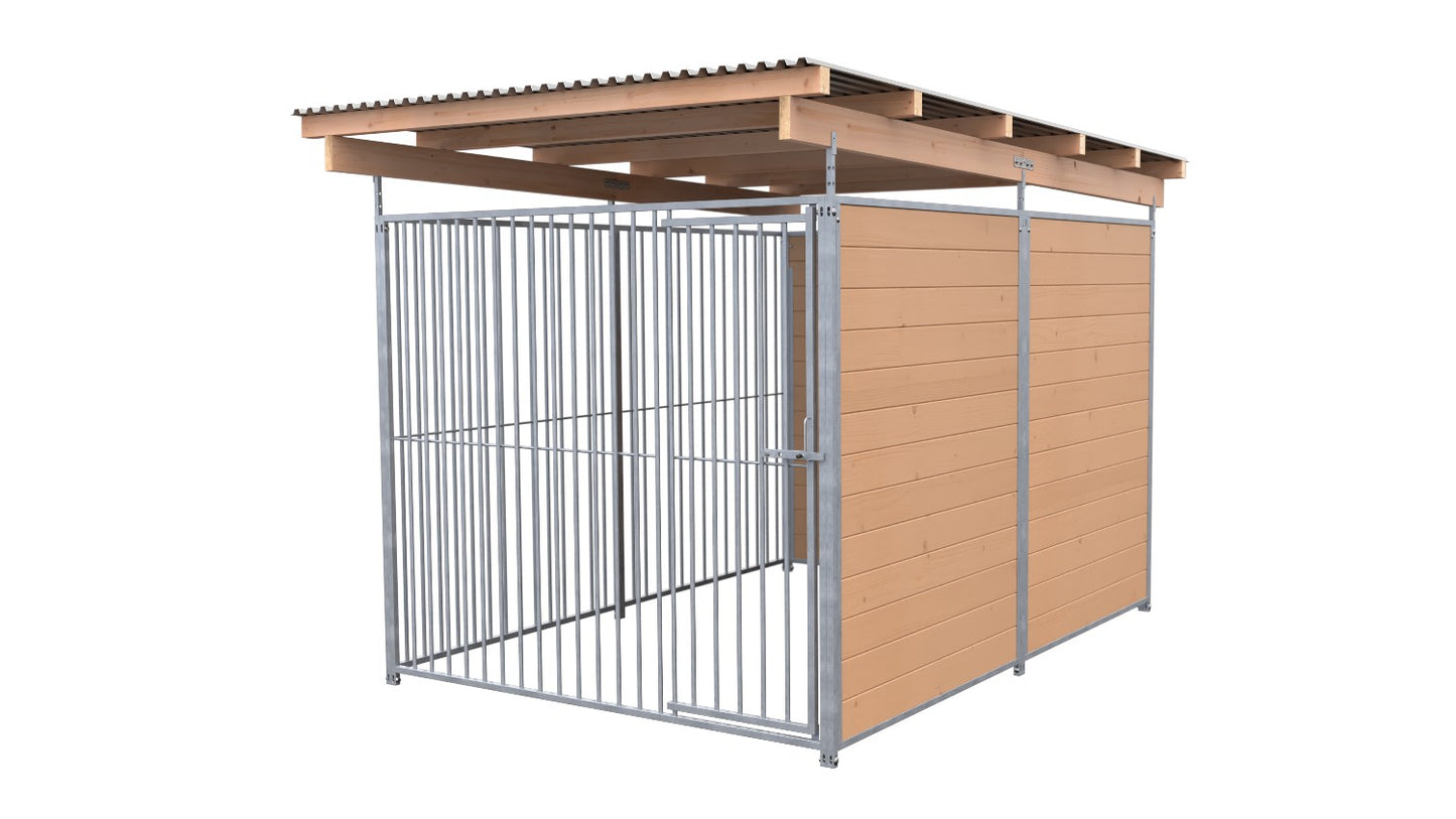SAUERLAND Hundezwinger 3 x 2 m (Tiefbau) mit Dach