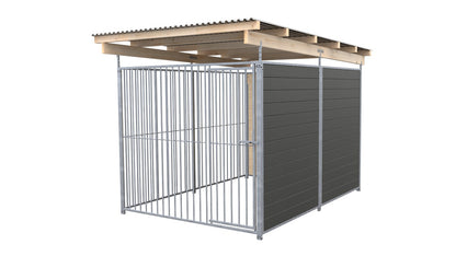 SAUERLAND Hundezwinger 3 x 2 m (Tiefbau) mit Dach