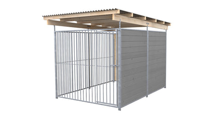 SAUERLAND Hundezwinger 3 x 2 m (Tiefbau) mit Dach