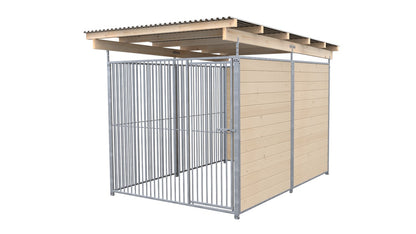 SAUERLAND Hundezwinger 3 x 2 m (Tiefbau) mit Dach