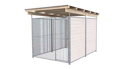 SAUERLAND Hundezwinger 3 x 2 m (Tiefbau) mit Dach