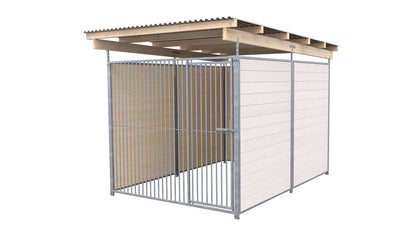 SAUERLAND Hundezwinger 3 x 2 m (Tiefbau) mit Dach