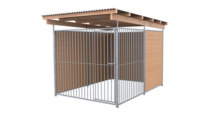 SAUERLAND Hundezwinger 3 x 2 m (Tiefbau) mit Dach