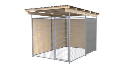 SAUERLAND Hundezwinger 3 x 2 m (Tiefbau) mit Dach