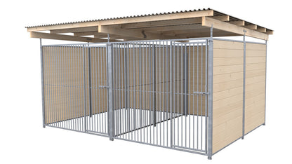 SAUERLAND Hundezwinger Doppelzwinger 3 x 4 m mit Dach