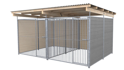 SAUERLAND Hundezwinger Doppelzwinger 3 x 4 m mit Dach