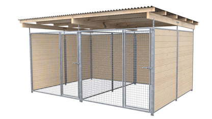 SAUERLAND Hundezwinger Doppelzwinger 3 x 4 m mit Dach