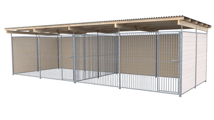 SAUERLAND Hundezwinger Doppelzwinger 3 x 6 m mit Dach