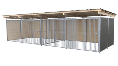 SAUERLAND Hundezwinger Doppelzwinger 3 x 8 m mit Dach