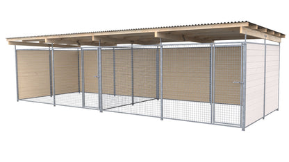SAUERLAND Hundezwinger Doppelzwinger 3 x 8 m mit Dach