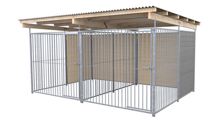 SAUERLAND Hundezwinger Doppelzwinger 3 x 4 m mit Dach