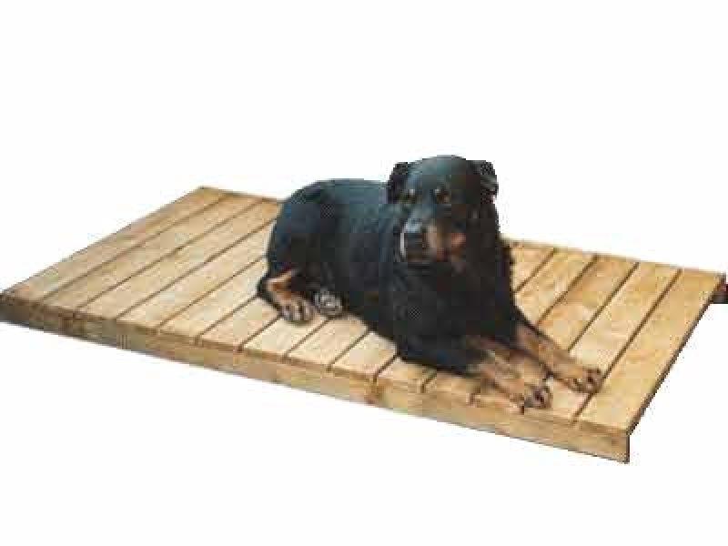 Liegeroste aus Holz, braun imprägniert, passend zu SAUERLAND Hundehütten